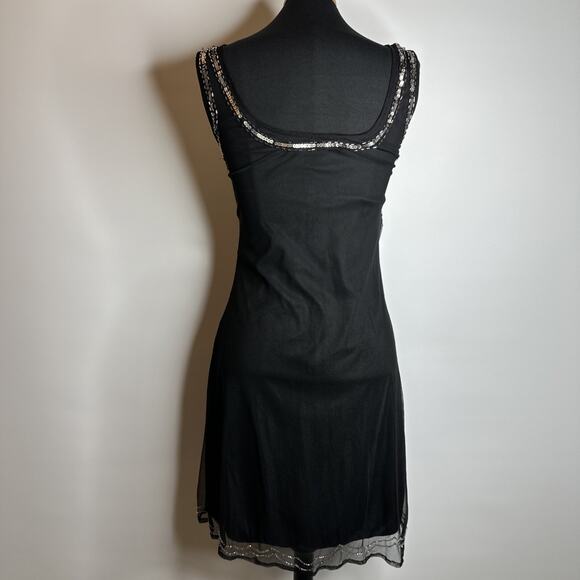 Vintage Grunge Garden Fairy Beaded Sequins Shift Dress Size Large Whimsigoth - Picture 2 of 10